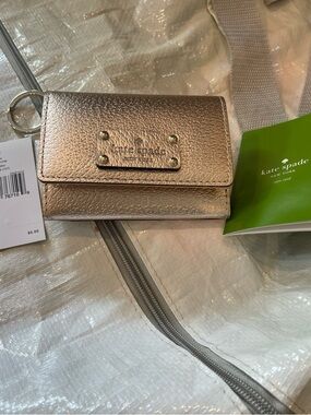 kate spade Metallic Rose Gold Key & Card Holder